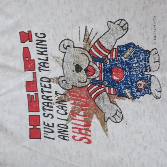 4/$30 White & Gray Heathered "Started Talking" Tee - Fits Size 3T/4T - Picture 3 of 5